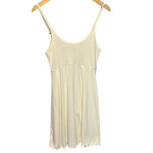 Vintage Victoria's Secret Country Ribbed Cream Slip Dress - size Medium